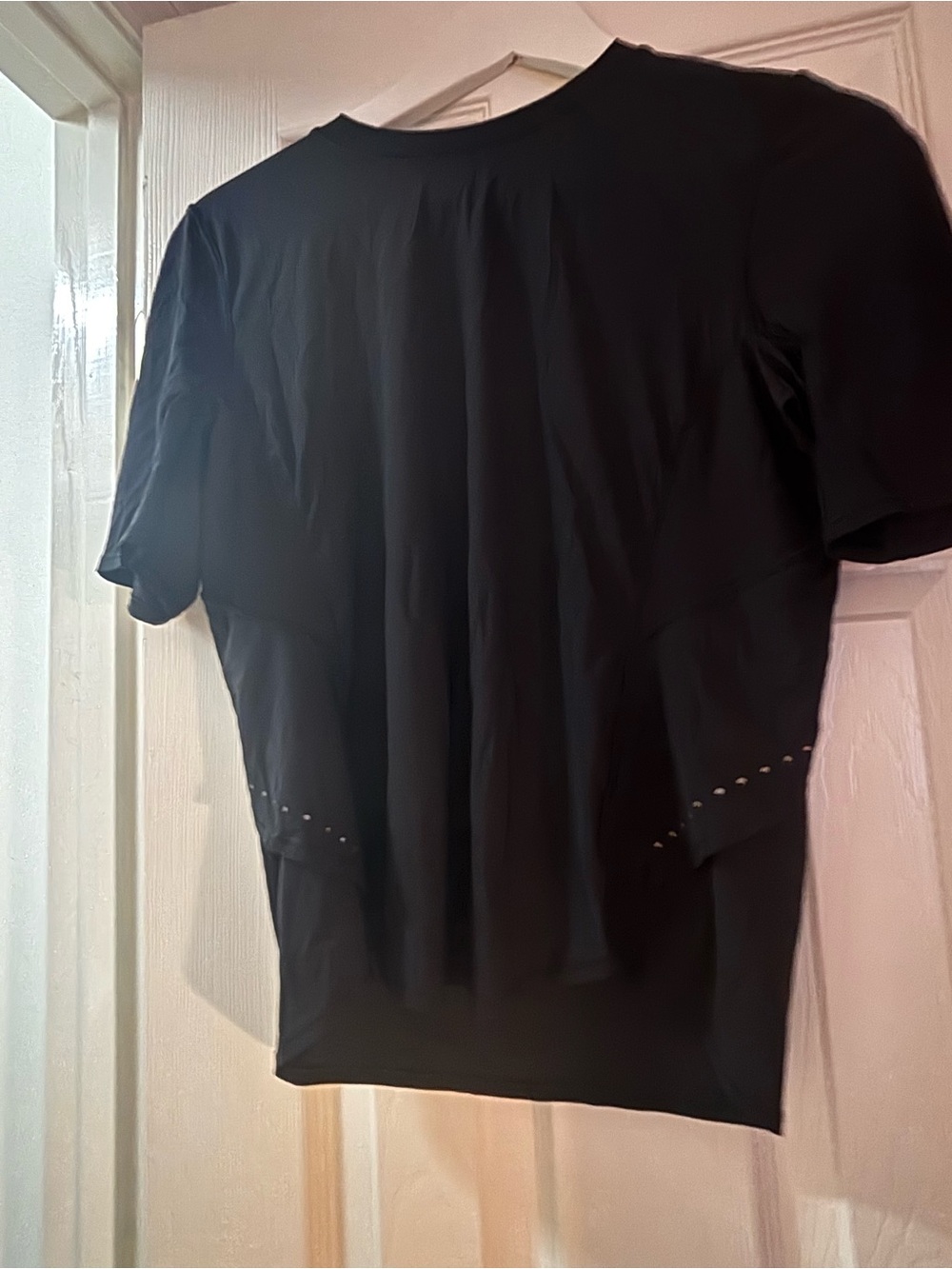 lululemon Black Short Sleeve Top with detail